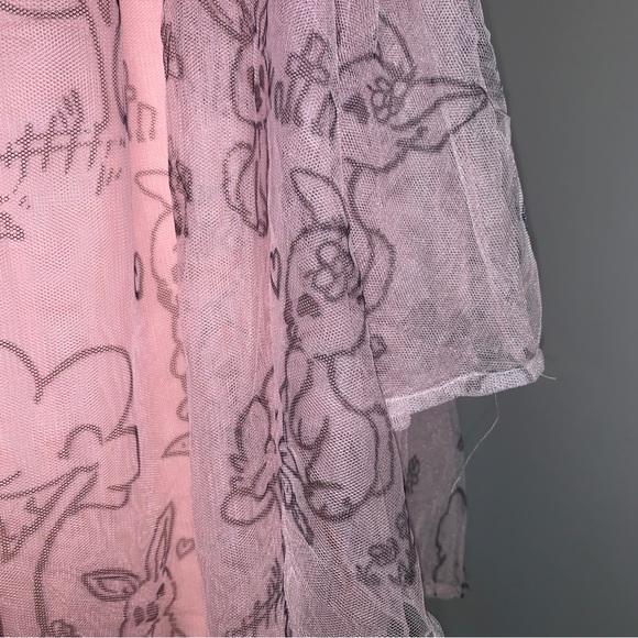 Urban Outfitters Nicopanda Pink Mesh Mini Bunny Tavi Dress size Medim NWT - Picture 8 of 13